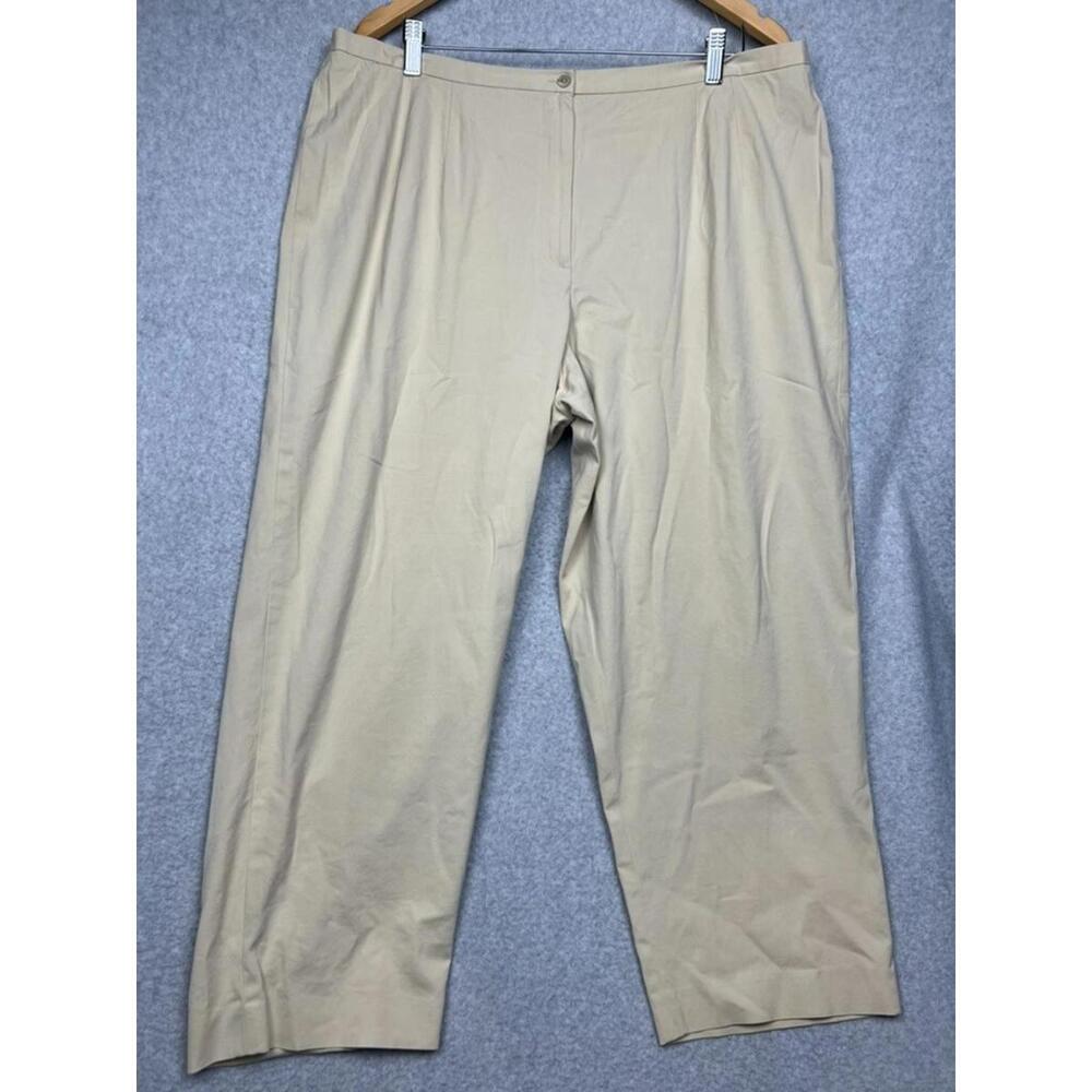 Talbots Silk Blend Cropped Pants Womens Petite Plus 20W Stretch Classic Fit